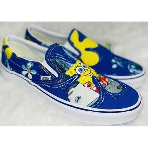 New Vans x SpongeBob Classic Slip-On Aloha Skate Shoes
